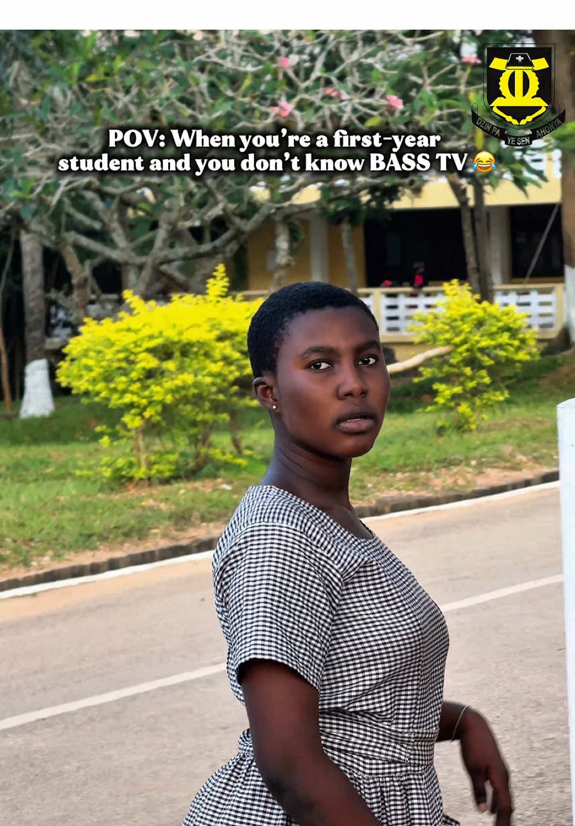 This is how the first year students of BASS reacted when they saw the campus media filming them. Y’all should keep this video for some few moments later video 😅 Headmistress: @kukua  Content Creator: @Desmond Ato Quansah🕊️  #basstv #highschool #dzinpa #fyp #pov 