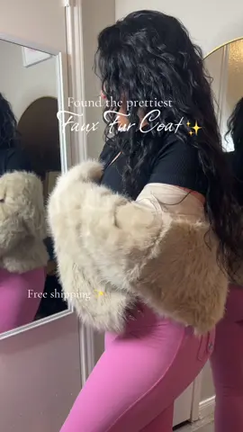 I’m obsessed with my new faux fur coat ✨ it’s so soft and it has pockets! So excited to wear it out 💕 #FauxFur #FauxFurCoat #Coat #jacket 