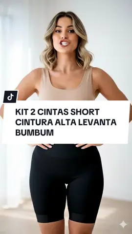 Kit 2 cintas short cintura alta levanta bumbum #tiktokshopblackfridaybr #TikTokShop111BR #cinta 