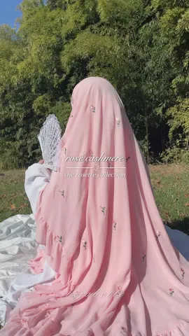 Introducing: Rosé Cashmere 🌷🩰 ♡ Part of ‘The Rosette Collection’ ♡ Launch date: Dec 6th, 2025 ♡ By: @arwa’s diary ౨ৎ  . . . . . #khimar #coquette #aesthetic #hijab #muslimtiktok 