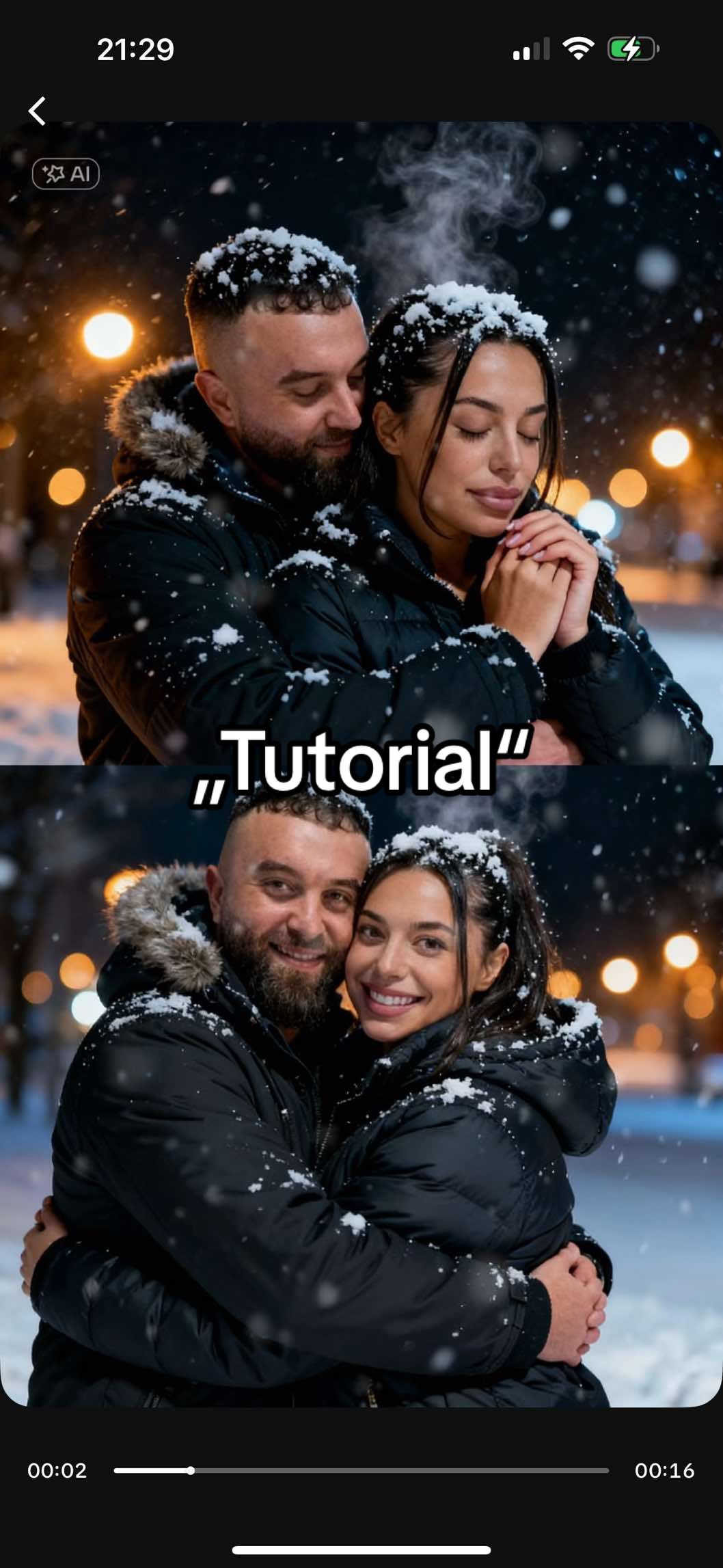 Tutorial CapCut gemini new snow photo prompt Trend 🤍❄️ #CapCut #gemini #fyp #viral #snow  snowfilter Ki Trend Couple Tutorial 