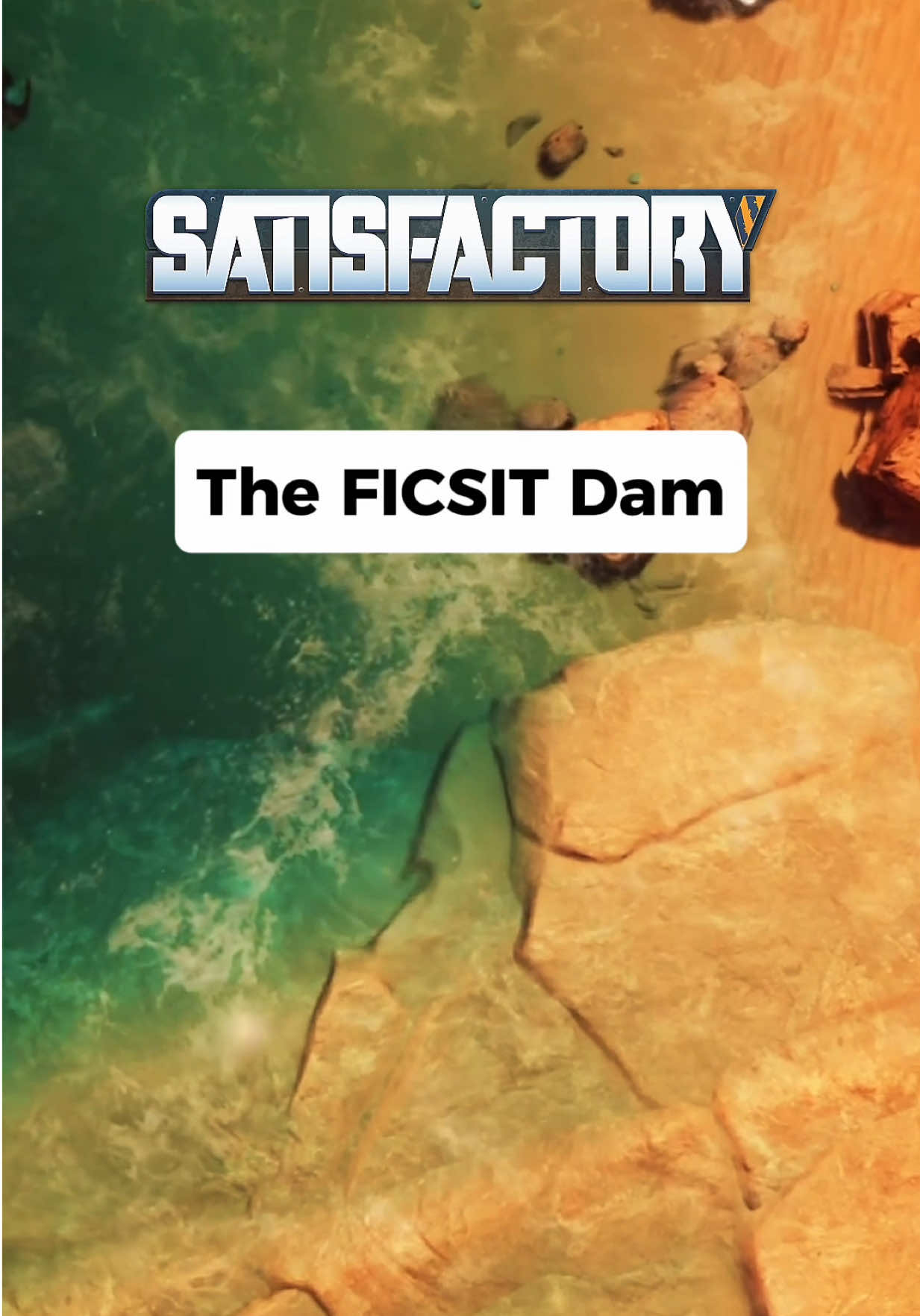 The FICSIT Dam. 👷‍♂️⚙️ #satisfactory #factobuilds #build #project #dam 