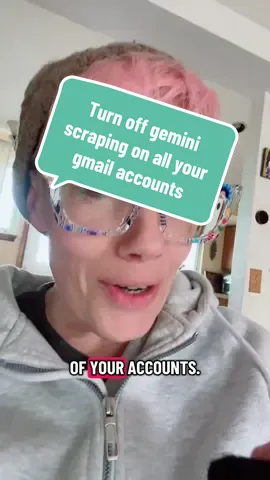 How to turn off AI Gemini training on your private information in Gmail. I’ve shared this how-to before, but just realized I forgot to turn it off on all my accounts, so worth another check. I also don’t trust any of these companies to not just automatically flip stuff on again. #aiethics #gmail #aiscraping #geminigoogle 