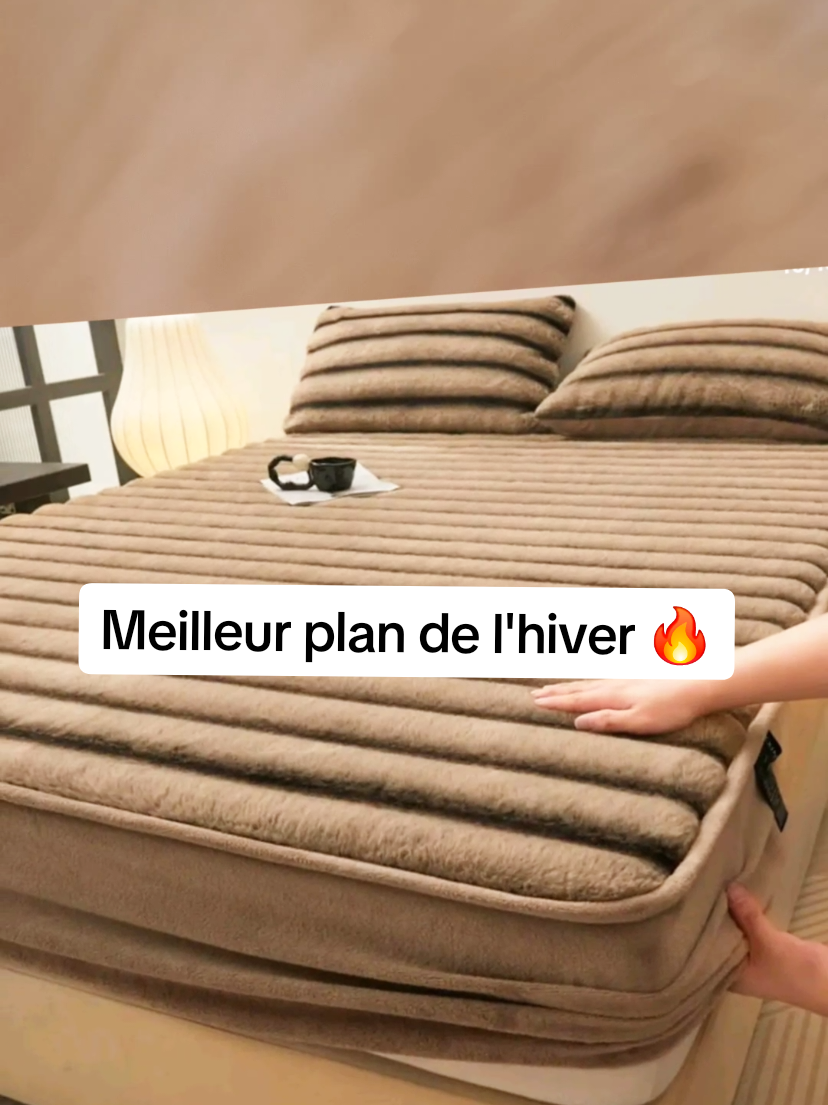 Super découverte ce Drap-housse chaud pour l'hiver. Idéal pour les frileux. #tiktokshop #hiver #homedecor #chambre #literie 