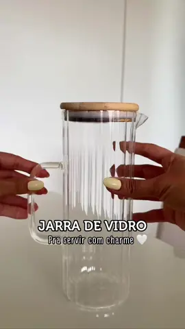 Não precisa pagar caro pra ter a casa de Luxo!!😍OLHA ESSA JARRA COM TAMPA DE BAMBU . . . #jarra #shoppe #comprasshopee #achadosshopee #homedecor 