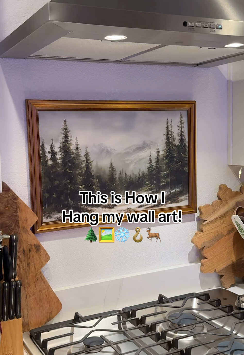 This is how I hang my all my Wall Art! 🖼️  I use Velcro Commad Strips. You can find them at majority of stores! I got this big pack from Amazon!  #howto #christmasideas #christmasinspo #homedecor #homehacks 