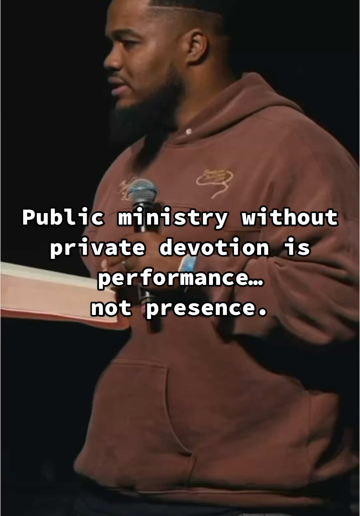 Everyone wants a platform, but few want the private place that produces power. Even Jesus withdrew to be alone with the Father (Matthew 14). Before He preached to crowds, He prayed in secret. Public ministry without private devotion is performance… not presence.