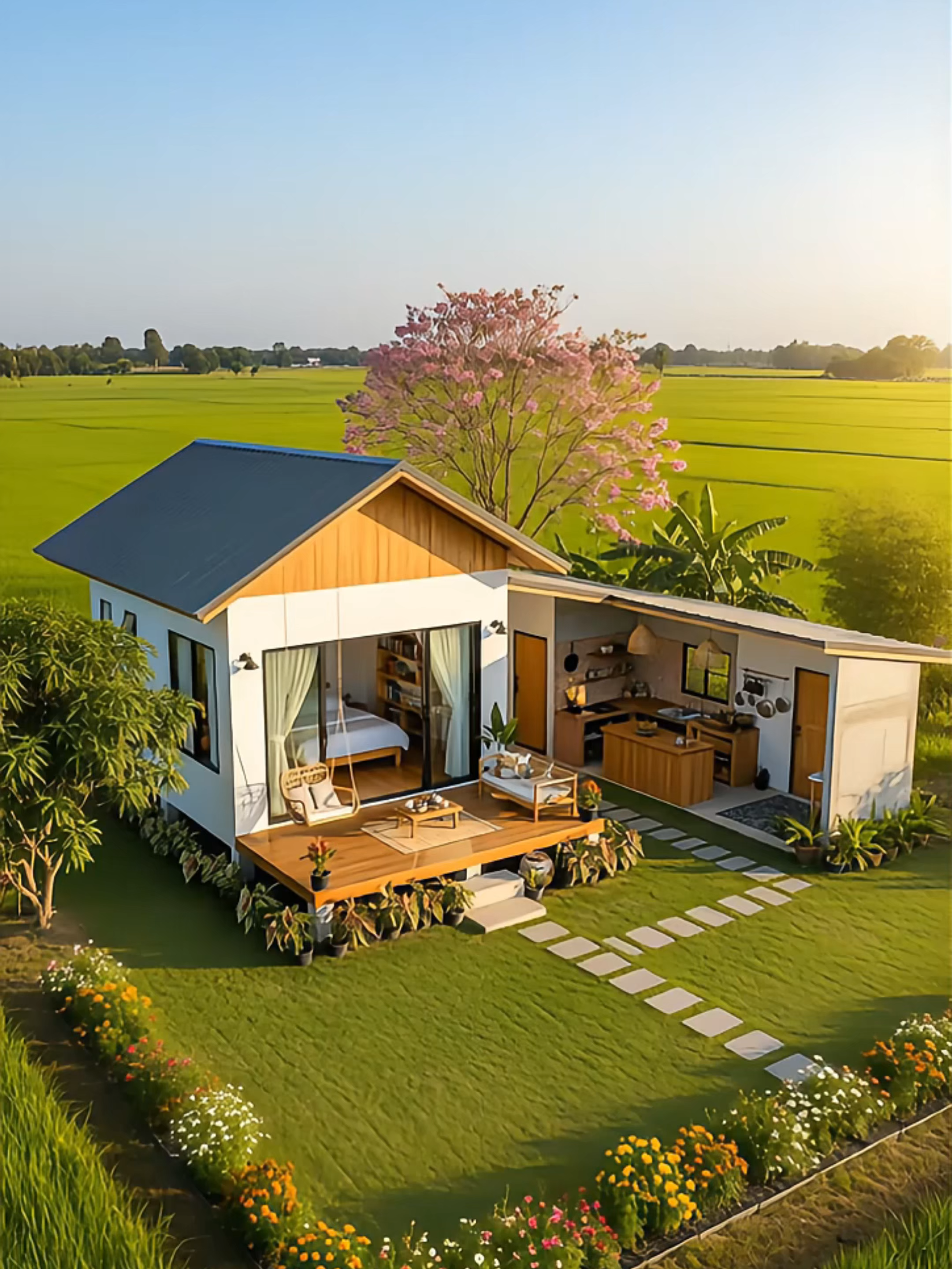 ทุ่งข้าวคือภาพวาดที่ไม่ต้องแต่งเพิ่ม 💚 #บ้านสวน #แบบบ้าน #บ้านสวย #บ้านหลังเล็กๆ #วิถีชีวิตบ้านนอก #บ้านริมน้ำ #บ้านโมเดิร์น #บ้านหลังแรก #บ้านในฝัน #บ้าน