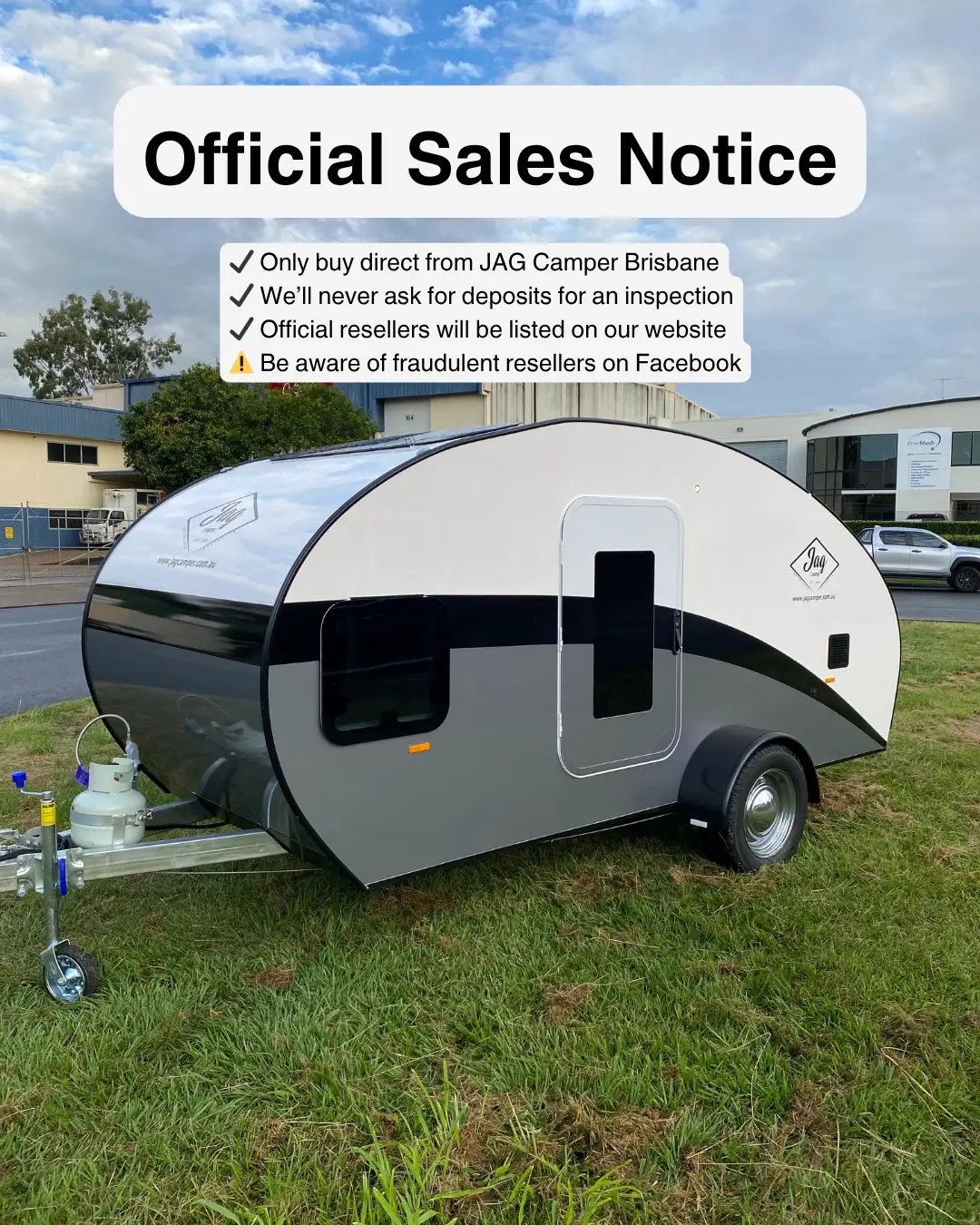 ⚠️ Official Sales Notice – Stay Vigilant! ⚠️ We’ve been made aware of individuals falsely claiming to be resellers of JAG Campers, particularly on Facebook groups such as “Teardrop Trailer for Sale.” One of the accounts involved is using the name “Arthur Hull.” These scammers are asking for deposits before any in-person inspection, please be cautious. JAG Camper does not have any resellers or agents. All genuine sales are handled directly from our Brisbane factory. We would never ask for payment for an in-person inspection. If we ever introduce authorised resellers in the future, they will be officially announced and listed on our website: www.jagcamper.com.au If you’re unsure, please contact us directly through our verified website or social pages. Keep aware of frauds like these and thank you for supporting Australian manufacturing. ✨ Explore More, Tow Less