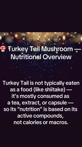 🍄 TURKEY TAIL MUSHROOM — Tiny Supplement, BIG Benefits Turkey Tail isn’t your typical “dinner mushroom” — most people take it as capsules, powder, or TEA… and it’s loaded with powerful compounds: ✨ Beta-glucans → boosts your immune system ✨ PSP & PSK → antiviral + anti-inflammatory ✨ Antioxidants → reduces oxidative stress ✨ Prebiotics → supports gut health + digestion ✨ Triterpenoids → antibacterial + anti-tumor support Benefits you’ll feel: ✔ Stronger immunity ✔ Better digestion ✔ More natural energy ✔ Less inflammation ✔ Overall wellness support How to take it: • Capsules/powder: 1,000–3,000 mg/day • Tea: simmer dried Turkey Tail 20–30 minutes for max benefits Safety: Generally safe. May cause mild bloating at first (it feeds your good gut bacteria). Avoid if allergic to mushrooms. If you’re on chemo or immune-related meds → talk to your doctor first. 🍵 Tea, capsule, or powder — it’s one of the most powerful mushrooms you can add to your routine. #mushrooms #turkeytailmushroom #naturalwellness #mushroombenefits #immunesupport 