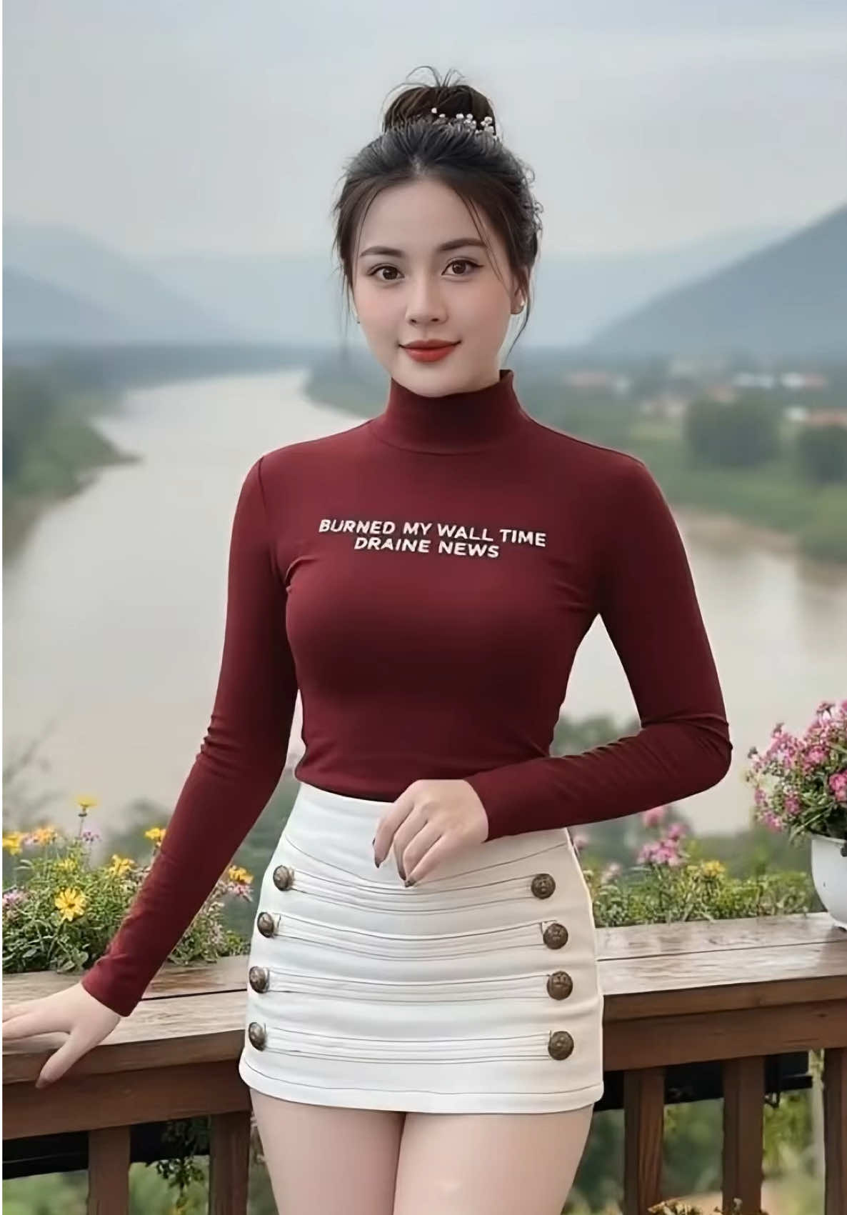 Áo thun tay dài cổ lọ, ôm body tôn dáng, giữ nhiệt cho các nàng đây. #megau #aothundaitaynu #aogiunhietnu #thoitrangnu 