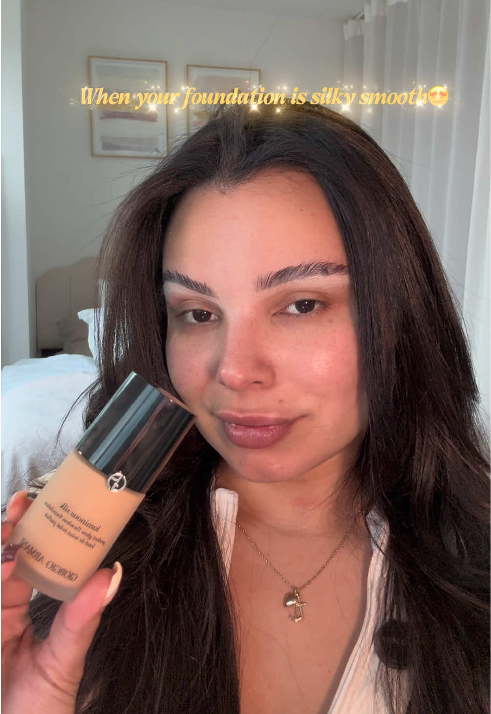This luminous silky foundation applies like butter 🧈 @Armani beauty #luminoussilk #armanibeauties #foundation #BeautyReview 