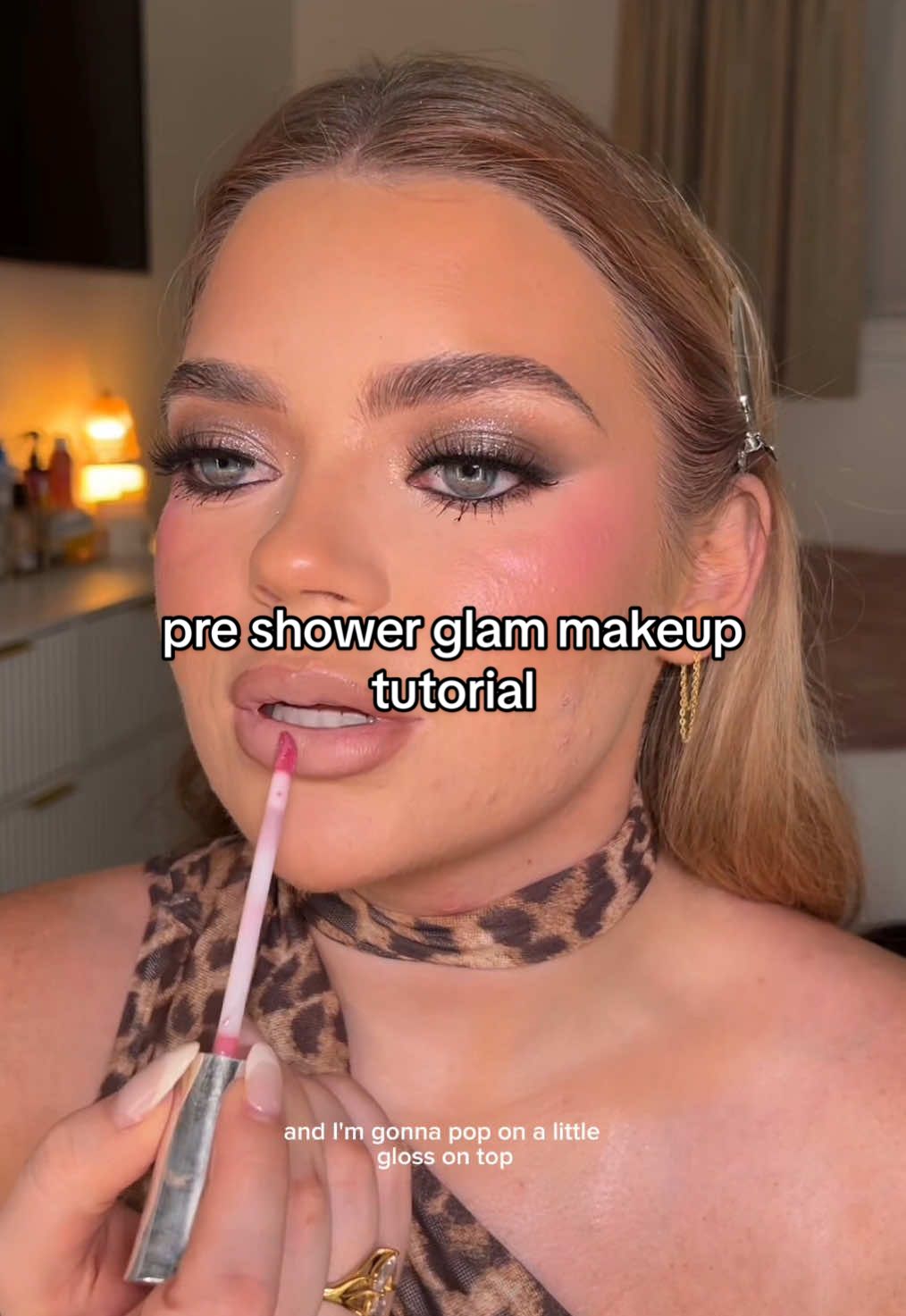 the end is a whirlwind I’m sorry in advance ✨🤣💋 #preshowermakeup #makeuptutorial #makeupartist #makeuptok #fullglam  PREP: @Point of View Beauty  BROWS: @Rare Beauty  EYESHADOW: @Patrick Ta Beauty  LINER: @Sephora Collection  LASHES: @Lilly Lashes  FOUNDATION: @NARS Cosmetics  CREAM CONTOURS: @Saie & Rare Beauty CREAM & POWDER BLUSH: @Huda Beauty  LIPS: @Morphe Cosmetics makeup talk lip liner & @buxomcosmetics shade Dolly  SETTING SPRAY: @ONE SIZE BEAUTY 