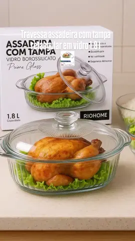 Link 112- na bio✨ Essa travessa de vidro retangular com tampa é pura praticidade 🤍 Vai direto ao forno, serve com elegância e ainda guarda os alimentos com tampa — tudo em um único produto! Ideal pra quem ama uma cozinha funcional e organizada ✨ Link na bio 💫 #achadinhos #achadinhosshopee #cozinhapratica #vidadonas #homeaesthetic     