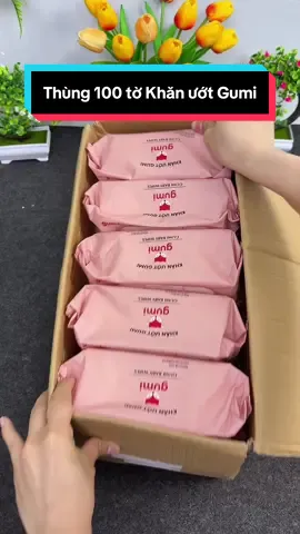 Trả lời @Tươi Hồng 994 Thùng 100 tờ Khăn ướt Gumi #khanuotgumi  #Cindythuytichcuc  