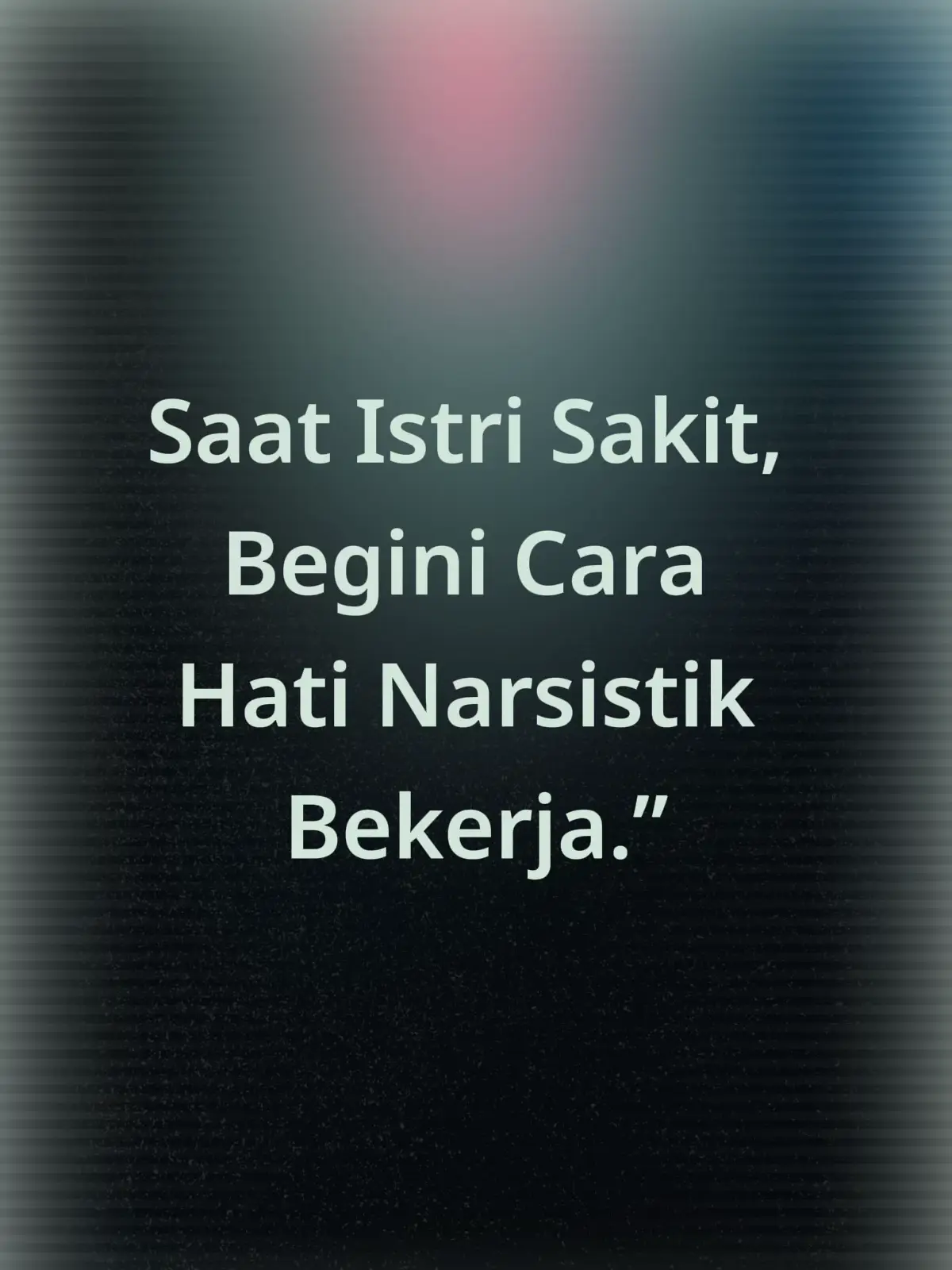 🧊 1. Empatinya tumpul, bukan karena tidak melihat — tapi karena tidak merasa. Seorang NPD bisa melihat kamu sakit, tapi tidak bisa benar-benar merasakan penderitaanmu. Ia mungkin berkata, “Istirahat aja,” tapi tanpa ekspresi, tanpa kehangatan. Kadang malah menuduh: “Kamu lebay.” “Sakit dikit aja udah drama.” Baginya, rasa sakitmu hanya relevan jika mengganggu kenyamanannya. ⸻ 🪞 2. Kalau kamu sakit parah, dia bisa merasa terancam kehilangan pusat perhatian. Bagi suami narsistik, pusat kehidupan harus tetap tentang dia. Ketika kamu sakit dan orang-orang memperhatikanmu, dia bisa jadi: 	•	menjauh dengan alasan sibuk, 	•	tampak cuek, 	•	atau malah marah karena merasa diabaikan. Dalam pikirannya: “Sekarang semua orang fokus ke dia, bukan aku.” Sakitmu membangkitkan rasa iri dan kehilangan kontrol — bukan rasa kasihan. ⸻ 🎭 3. Tapi di depan orang lain, dia bisa berubah jadi “suami ideal.” Narsistik sangat peduli pada citra sosial. Jadi saat ada keluarga atau tetangga tahu kamu sakit, dia bisa tiba-tiba: 	•	menjenguk dengan wajah manis, 	•	membelikan buah, 	•	atau menulis status penuh perhatian. Tapi begitu orang lain tak melihat, kehangatan itu hilang seperti pura-pura yang selesai dipakai. Cinta mereka sering kali hanya hidup di panggung. ⸻ 🧠 4. Jika sakitmu membuatmu lemah, dia bisa memanfaatkannya untuk menguatkan kontrol. Misalnya: 	•	“Lihat, kamu butuh aku, kan?” 	•	“Tanpa aku, kamu gak bisa ngapa-ngapain.” 	•	“Aku yang paling sabar sama kamu.” Kalimat itu terdengar lembut, tapi sebenarnya mengandung pesan: “Aku lebih tinggi darimu.” Mereka menggunakan kelemahanmu untuk menegaskan superioritasnya. ⸻ 🌧️ 5. Namun jika sakitmu terlalu berat dan dia kehilangan sumber validasi, dia bisa menjauh total. NPD sulit menghadapi kondisi yang menuntut empati tulus dan ketulusan tanpa balasan. Mereka sering memilih menjauh, menghindar, atau bersikap dingin. Bahkan bisa mencari sumber perhatian baru di luar rumah, untuk mengisi kekosongan yang ditinggalkan olehmu yang tak lagi memuja. ⸻ 🌿 6. Tapi kamu harus tahu ini: sakitmu tidak membuatmu lemah. Sakit bisa jadi cermin untuk melihat siapa yang benar-benar punya hati. Dan jika dia gagal hadir untukmu, itu bukan karena kamu tak layak dicintai. Itu karena dia tidak mampu mencintai dengan kedalaman manusia seutuhnya. Kamu masih bisa sembuh, bahkan dari luka yang tak terlihat. Dan kadang, kesembuhan sejati justru datang setelah kita berhenti berharap dari hati yang beku. 💔🌙 Saat istri sakit, suami yang sehat jiwanya akan hadir dengan kasih. Tapi suami narsistik bisa merasa terganggu, karena perhatian bukan lagi padanya. Ia mungkin terlihat baik di depan orang, tapi dingin di balik pintu rumah. Bagi mereka, cinta hanya hidup saat dikagumi. Dan saat kamu lemah, mereka kehilangan cermin egonya. 💬 Jadi kalau kamu pernah sakit dan dibiarkan sendiri — percayalah, itu bukan karena kamu tak berharga. Itu karena hatinya belum mampu mencintai dengan kedalaman yang sama. 🌙 Sembuhlah… bukan hanya dari sakit, tapi juga dari harapan pada hati yang beku. #i#istriKuatN#NPDawarenesss#selfhealingp#perempuanterlukakonselingpernikahan