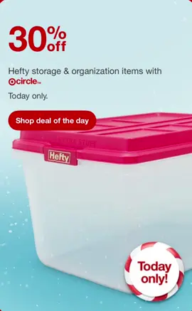 🚨 TODAY ONLY! 💥 Score 30% OFF Hefty storage & organization at Target! 🛒✨ Grab bins, totes & more – perfect for home declutter! 🏠🔥 Follow for daily Target deals & finds! 👀🛍️ #targetdeals #targetfinds #storagesolutions #organizationhacks #fyp 