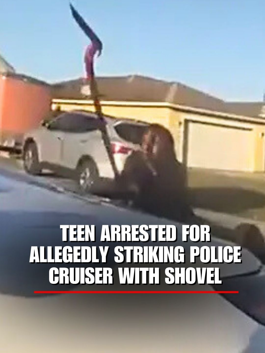 SHOVEL SHOWDOWN: A Florida teenager was arrested after allegedly battering a police vehicle with a shovel, causing hundreds of dollars in damages and resulting in a felony charge.