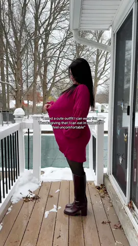 I’ll definitely be able to indulge on Thanksgiving and not feel uncomfortable. No having to unbutton my pants. 🤪 #thanksgivingoutfit #holidayoutfitinspo #tiktokshopblackfriday #tiktokshopcybermonday 