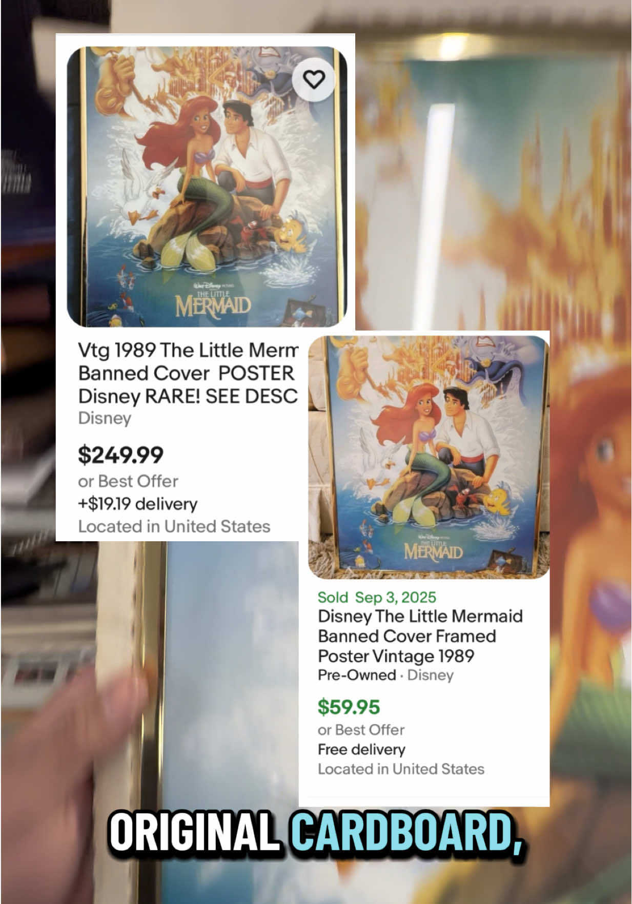 Original little mermaid poster ! #rarefinds #reseller #thrifting #thrift #disney 