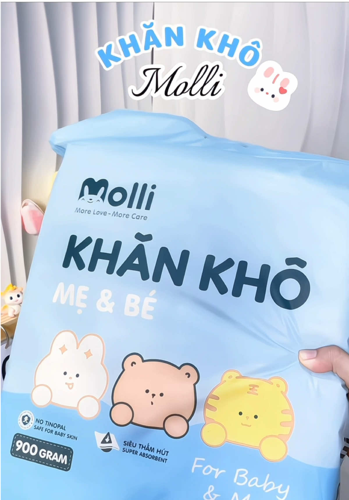 Khăn khô molli cho Mẹ & Bé #molli #khankhomolli #beyeucuame #xuhuong 