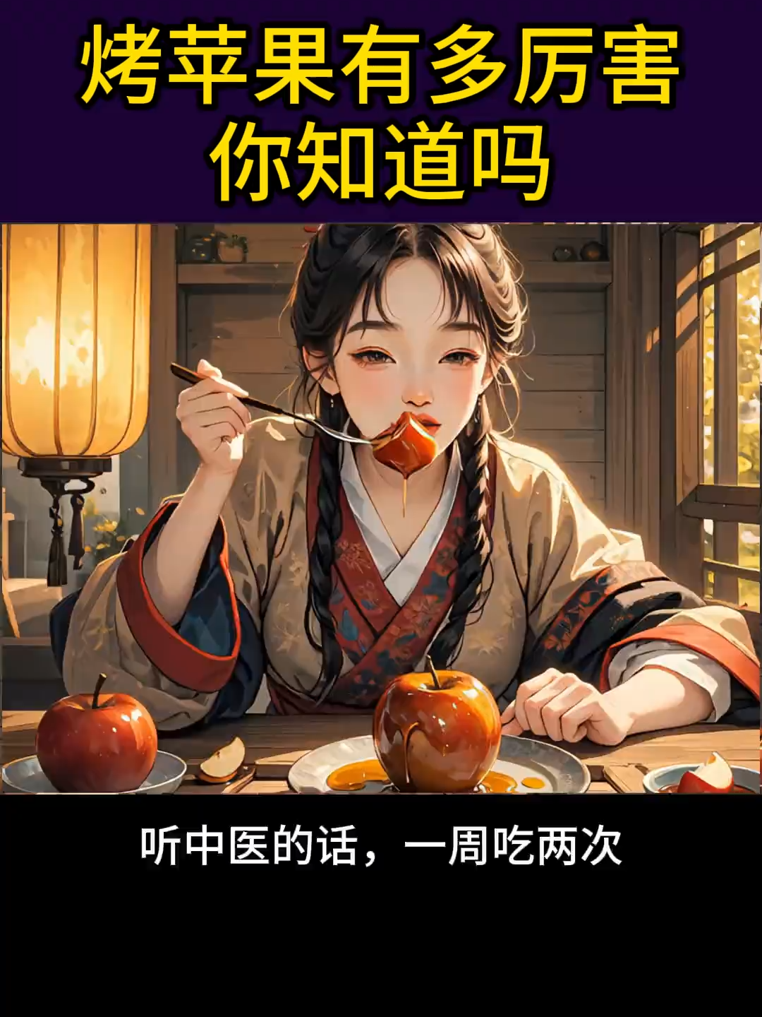 一周吃两次烤苹果！最省钱的 “美颜神器” #老祖宗的智慧 #中医食疗养生 #养生知识 #国学智慧 #涨知识