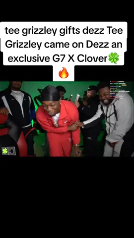 DONT FORGET TO FOLLOW 🚨 📢 Tee Grizzley came on Dezz stream & surprised him with an exclusive G7 X Clover chain that he's getting made for him 👀🔥#cloverboys #dezz #teegrizzley #g7x #fyp 