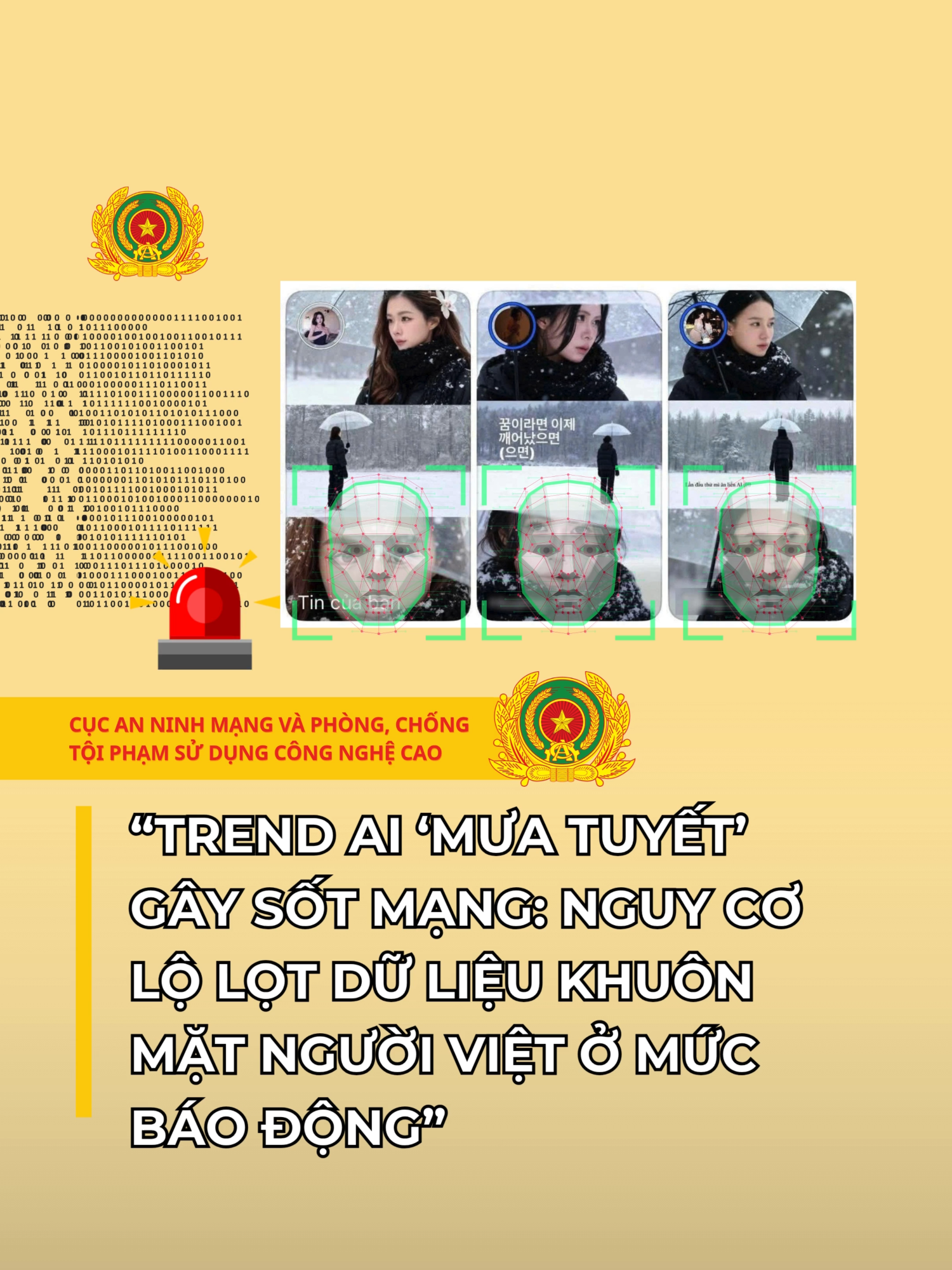 “Trend AI ‘mưa tuyết’ gây sốt mạng: Nguy cơ lộ lọt dữ liệu khuôn mặt người Việt ở mức báo động” #bocongan #CucAnninhmang #trendingtiktok #A05 #cschdgovvn #foryou #xhtiktok #j4f #fypシ #cschd.gov.vn #BoCongAn #xh #fyp #cucanninhmang #tiktok