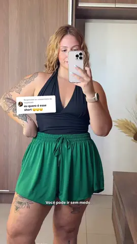 Respondendo a @raypaiva6 Inspiração de look para o seu verão temos, tecido suplex, não amassa, fresquinho e perfeito para os dias quentes de verão.  #lookinspiração #shortplussize #produtoviral #tiktokshop #lojaplussize 