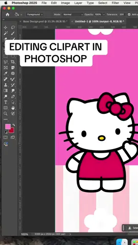 Editing my Hello Kitty Theme in Photoshop 🩵 Comment TUTORIAL to get link to our website and Exclusive Coupon Code  🎉 Enter our world of Party Favors linked in our bio!  #fyp #partyfavors #thislittlelight  #photoshop #canva 