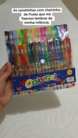 Canetinhas de gel com cheirinhos de frutas, nas cores com glitter, tons pastéis e neons, escolha o seu kit. #canetinhascoloridas #canetinhasglitter #canetinhasperfumadas 