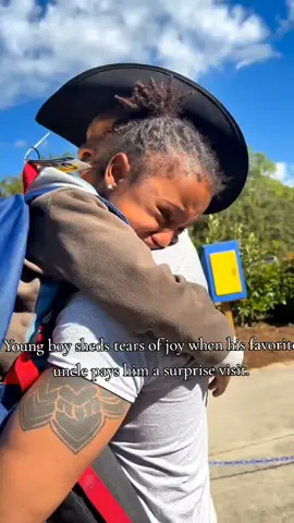 Young boy sheds tears of joy when his favorite uncle pays him a surprise visit.(🎥:@anthonycuts)