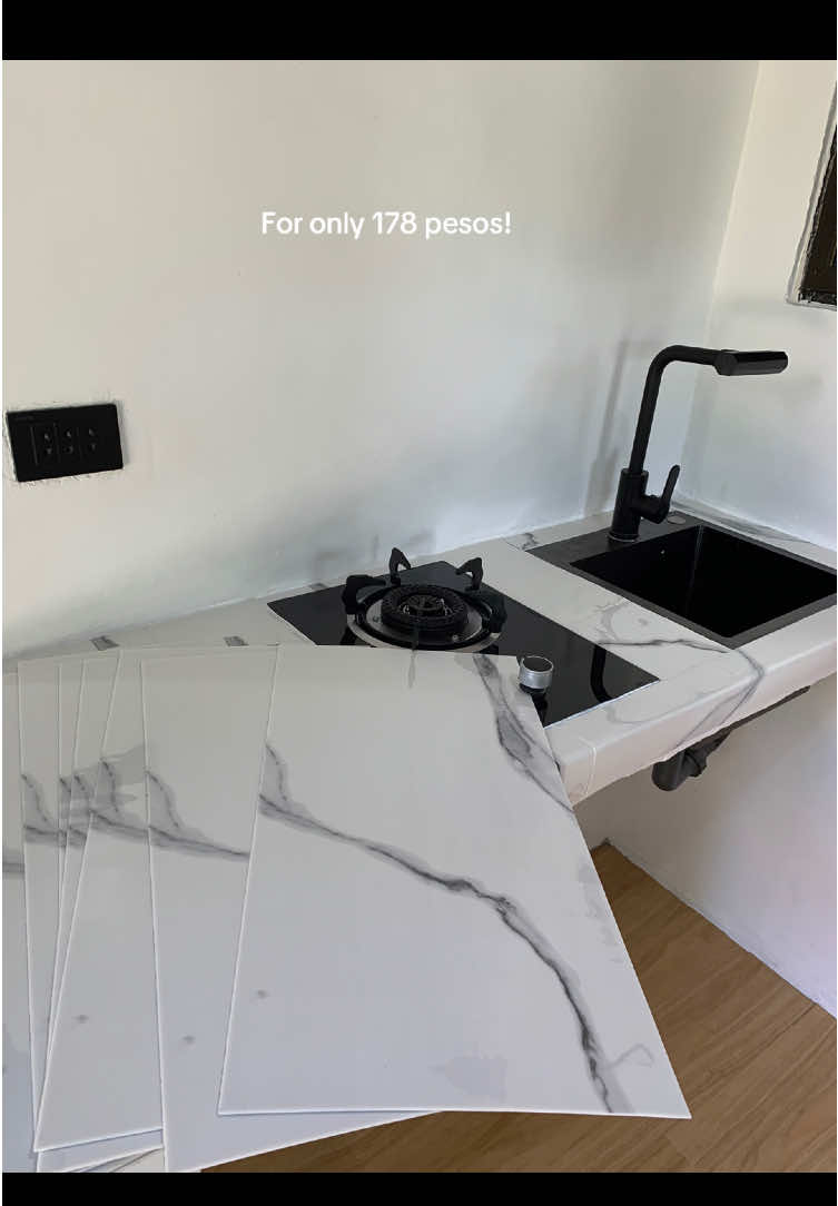 MARBLE FOAM STICKER na waterproof, oil proof and heat proof! 😉💯 #kitchendesign #kitchen #KitchenHacks #marbletiles #kitchenmakeover 