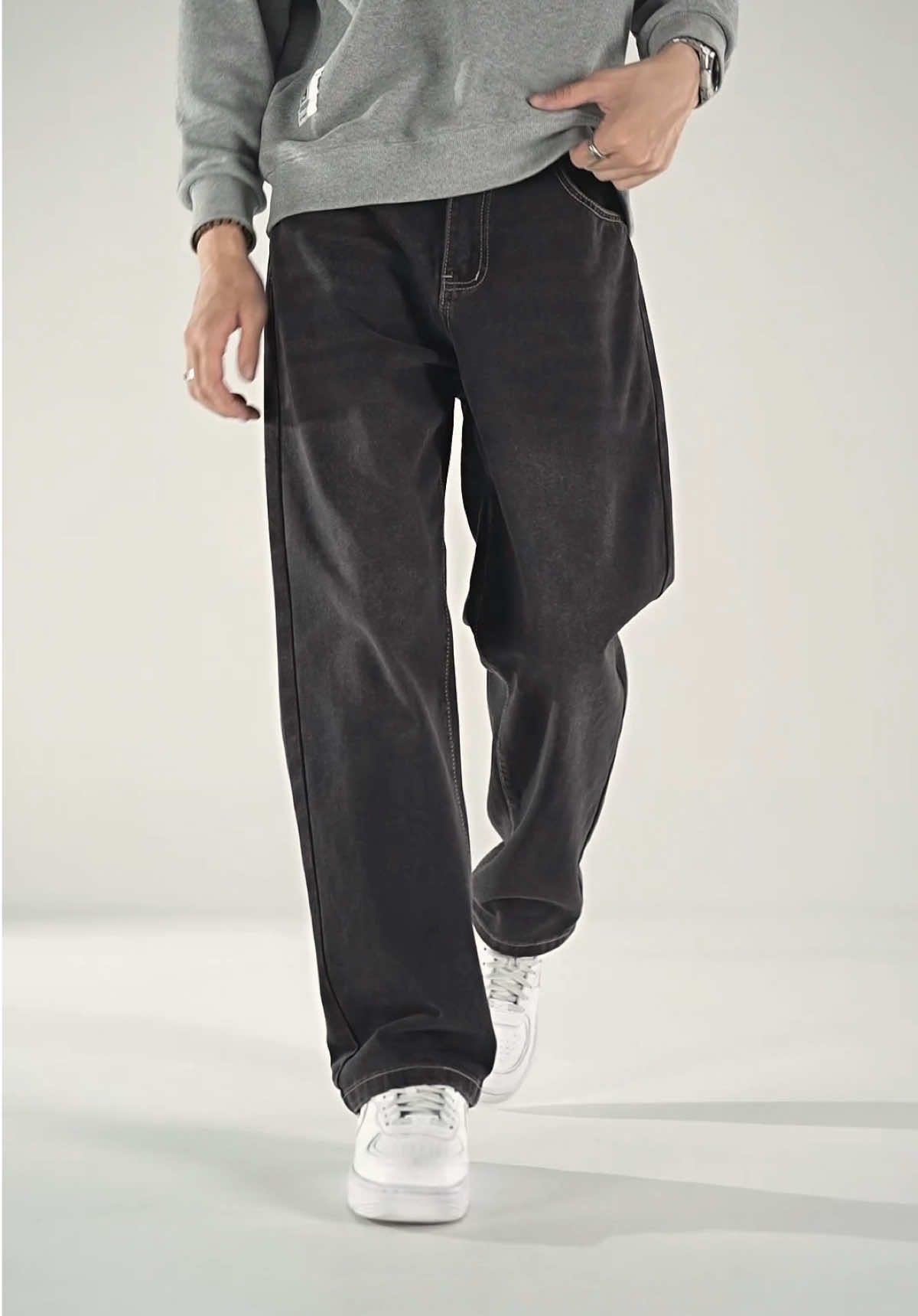 Quần Jean Nam Baggy Ống Suông Wash Smoke 2 Màu Chất Vải Dày Dặn #quanjean #quanjeannam #quanongrong #thoitrangnam #xuhuongtiktok 