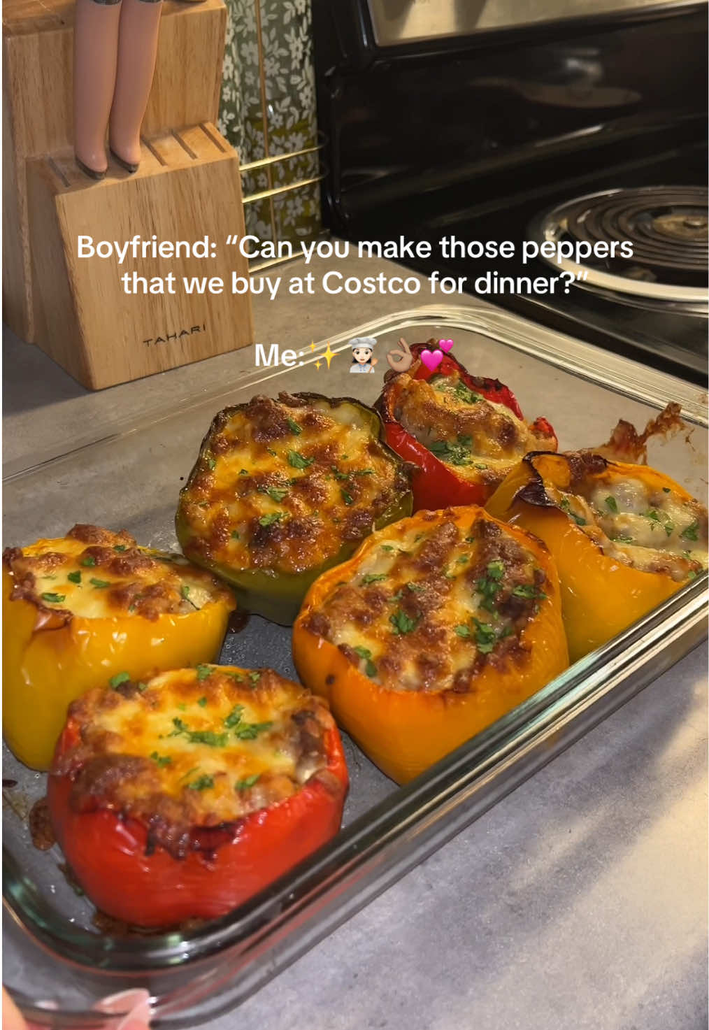 Stuffed Bell Peppers were the move! 😋🫑 #EasyRecipes #DinnerIdeas #healthyeating #dinner #stuffedpeppers 