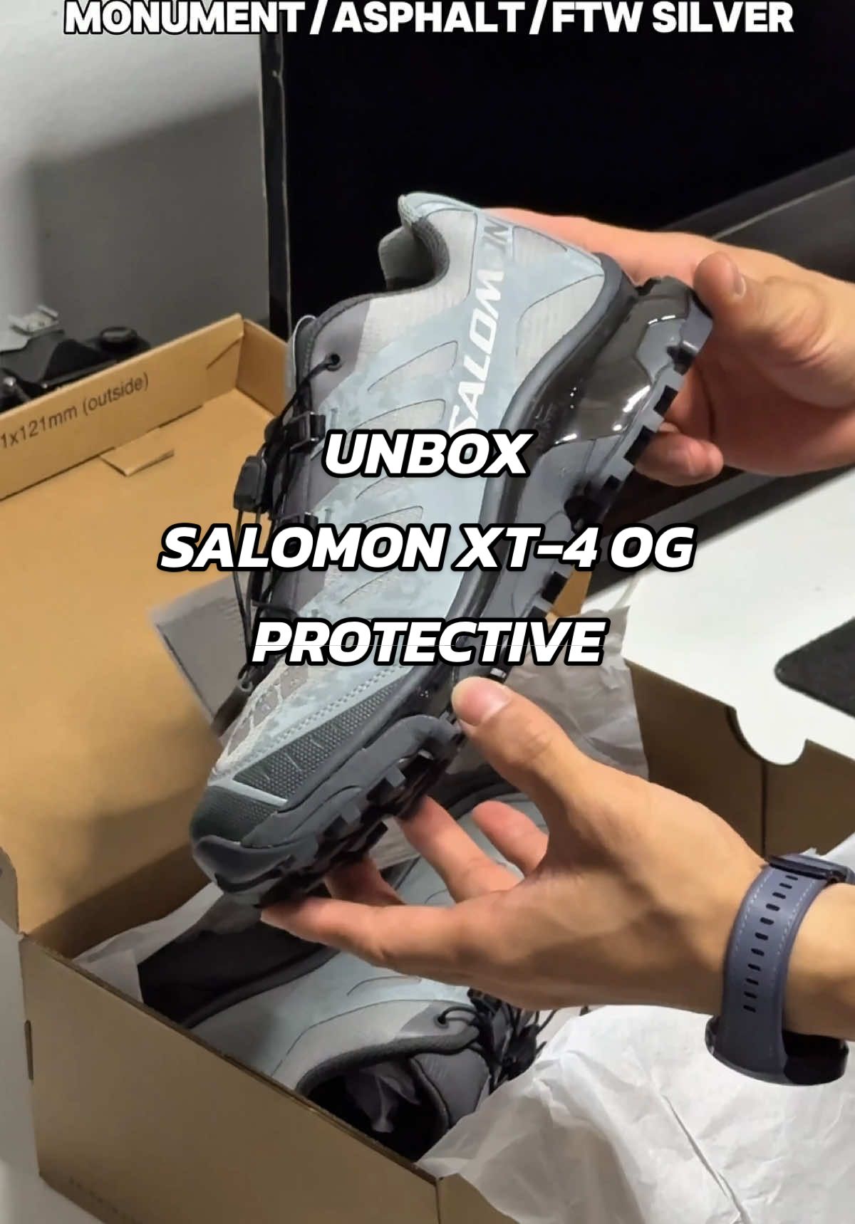 UNBOX SALOMON XT-4 OG PROTECTIVE #salomon #sneakers #shoes #Lifestyle #silver 