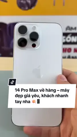 Nhìn mà mê eeeee🍎iPhone 14ProMax 128G Trắng Ngọc Trinh , bản quốc tế,đẹp như máy mới bóc seal ! 🔸Máy zin nguyên bản 100%, pin 100% khách chỉ việc dùng 🚀Chỉ 16.xxx thôi ạ ☎️Call em : 0358.210.460 💎Bảo hành 6 tháng- An tâm sử dụng  🚗Freeship tận nơi 24/7