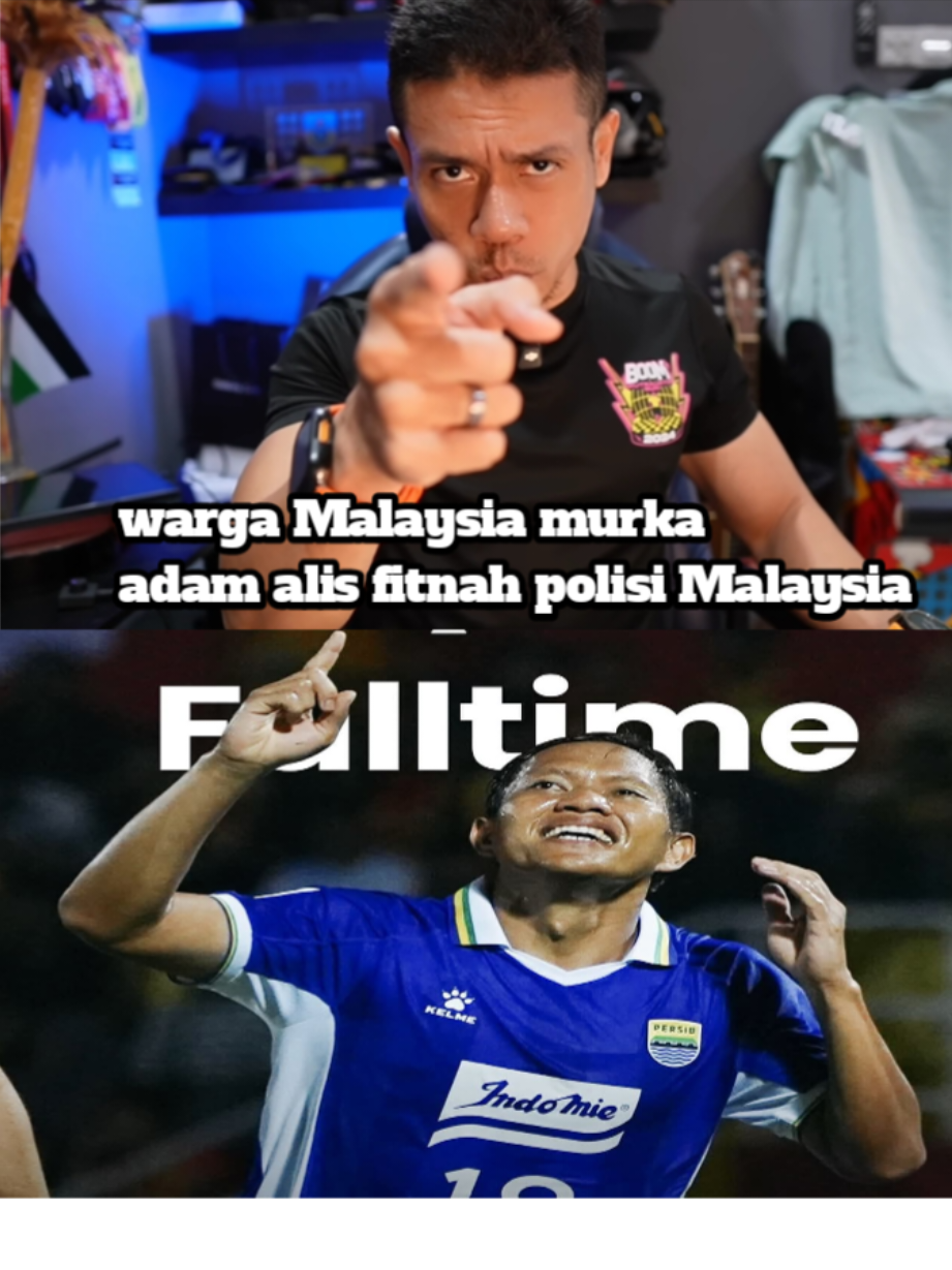 reaction adam alis fitnah polisi Malaysia heboh bikin warga Malaysia murka usai laga Persib vs selangor acl2 #selangorfc  #adamalis #persibbandung #kitaserumpun🇮🇩🇲🇾  #acl2 