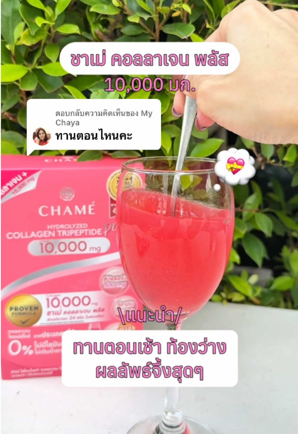 ตอบกลับ @My Chaya ชาเม่คอลลาเจนพลัส สูตร 10,000 มก. เเนะนำทานตอนเช้าท้องว่า จึ้ง!!✨ #ชาเม่ #chamethailand #ชาเม่คอลลาเจน #ชาเม่คอลลาเจนพลัส #ชาเม่คอลลาเจนอันดับ1 