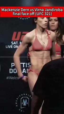 Mackenzie Dern completed her final weigh-in at the UFC 321 ceremonial weigh-ins, marking the end of the weigh-in event and signaling the upcoming strawweight title fight between her and Virna Jandiroba.#mma#UFC#mackenziedern#ufc32