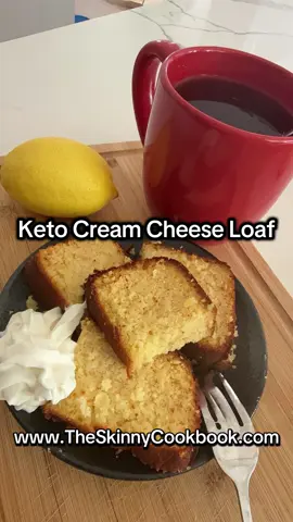 Keto Lemon Cream Cheese Loaf🍋 INGREDIENTS  • 2 cups almond flour • 8 oz cream cheese, softened  • 4 large eggs • 1/2 cup butter, softened • 3/4 cup Allulose or sweetener of choice  • 3 tbsp lemon juice • 1 tbsp lemon zest • 1 tsp baking powder • 1 tsp vanilla extract • Pinch of salt DIRECTIONS  1. Preheat oven to 325 degrees  2. Blend ingredients and pour into baking dish  3. Bake for 40 to 45 minutes or until golden brown  #lemoncakerecipe #ketomeal #healthyrecipes  Macros (per slice): 217 calories · 6g protein · 3g net carbs · 23g fat