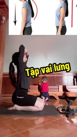Lưu lại để tập vai lưng nhé #xuhuong #taptheductainha #tapvaithongon #taplung 
