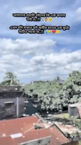 আমাদের প্রবাসী বউদের কি এক কপাল তাই না,,✈️😭😭#foryoupage #foryouতে