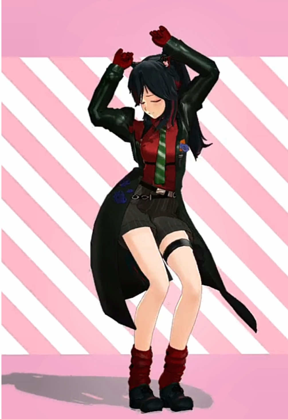 Texas from Arknights joins the trend! 🙀  . . . . . . . . . . Had to edit the video because I didn’t felt too good with the other result 😅 #arknights #arknightsedit #mmd #brainrot #texasarknights 