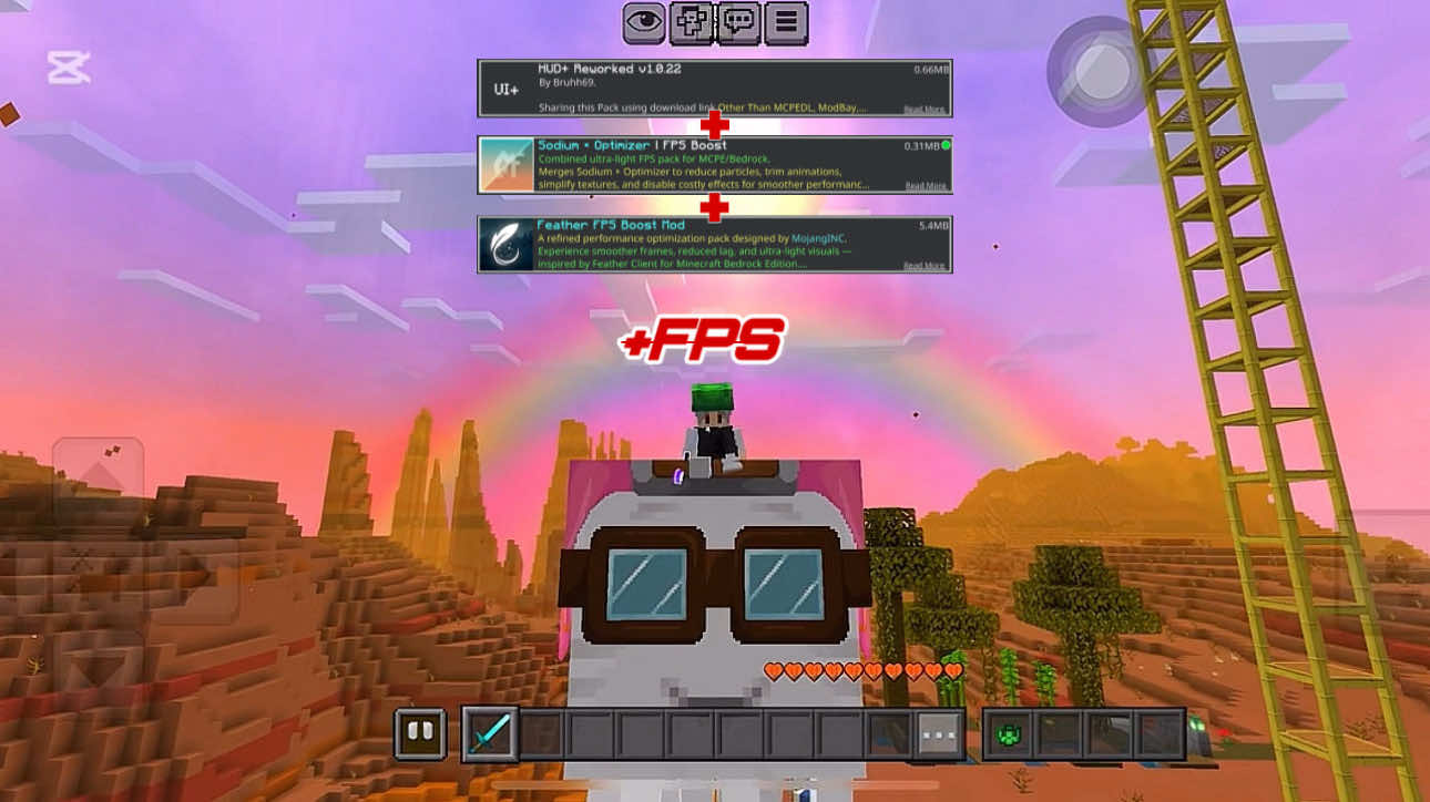 3MOD ជំនួយFPS+ ធ្វើអោយស្រួលលេង..!🤔 MCPE1.21 Bedrock #Minecraft #minecraftmods #mcpe #foryou 