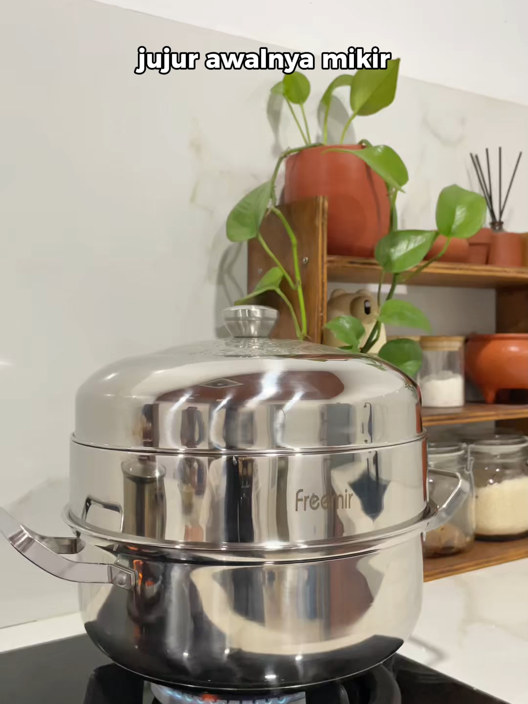 Kata siapa masak nasi gak bisa di panci kukus? 🤔 #freemir #cookware #rekomendasipanci #masaknasi #pancikukus