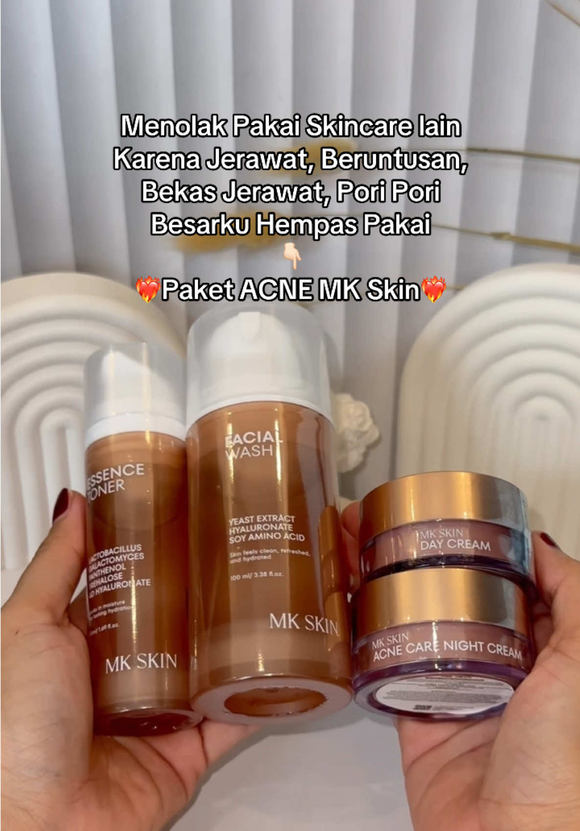 Masalah Jerawat, Beruntusan, Bekas jerawat WAJIB Cobain Paket ACNE MK Skin❤️‍🔥🫰🏻 @maharani kemala  #promomakan1111 #mkskinofficial #maharanikemala #mkskin #fyppppppppppppppppppppppp 