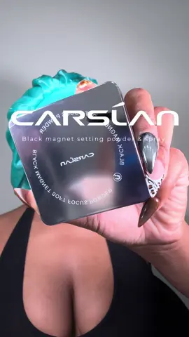This was my first time trying @@carslan_usproducts and it’s safe to say I’m a fan 🤏🏽 I’m using shade 02 ##makeupforblackwomen##carslan##settingspray##carslanpowder##cashni
