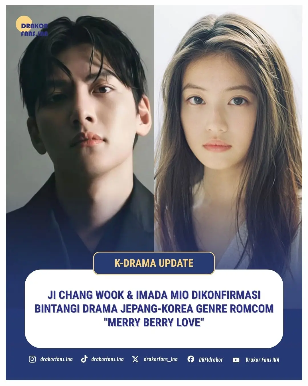 #JiChangWook & #ImadaMio dikonfirmasi bintangi drama Jepang-Korea genre romcom 
