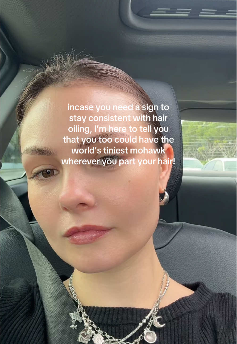 soo punk rock to defy my attempts at getting them to lay flat #hairoiling #batanaoil #hairgrowth 